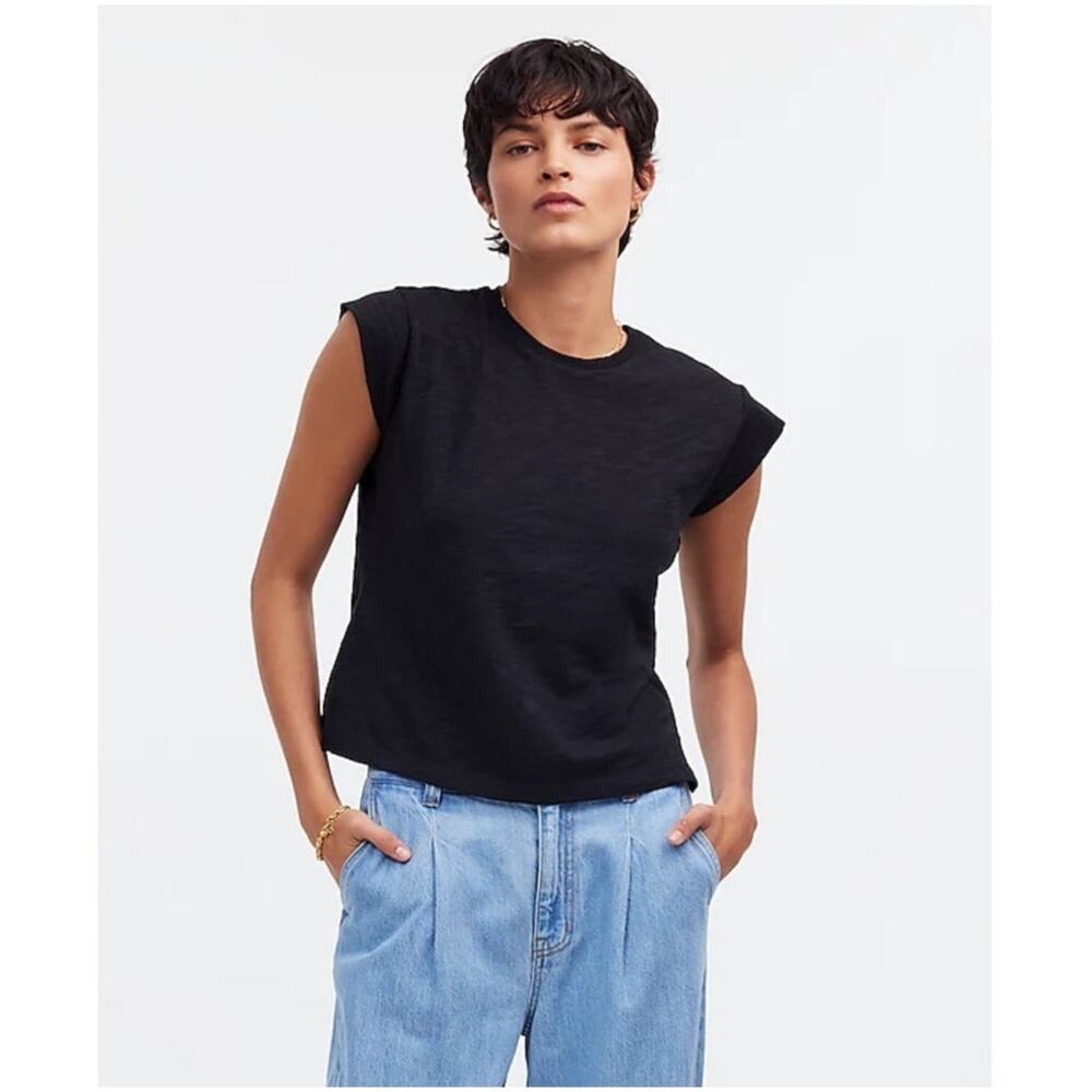 Madewell Slub Crewneck Cotton Casual Muscle Tee US Women's XXS New